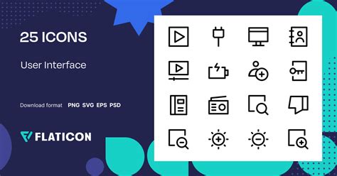 User Interface Icon Pack | Basic Outline | 25 .SVG Icons