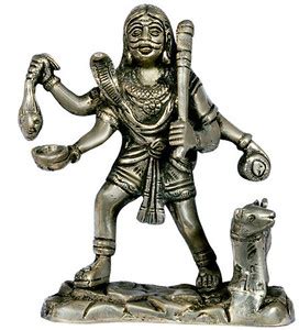 SOMENDRAA BHAIRAV BABA GOD IDOL | BRASS| SILVER - 17CM Decorative ...