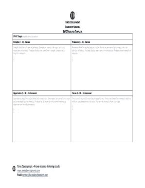 Fillable Online Leadership SWOT analysis template - Teres Development ...