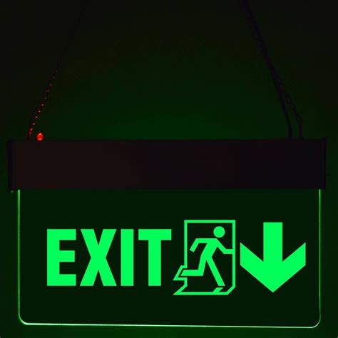 SIGNAGESHOP LED EXIT Sign Board (Size: 12 Inch x 6 Inch): Amazon.in ...