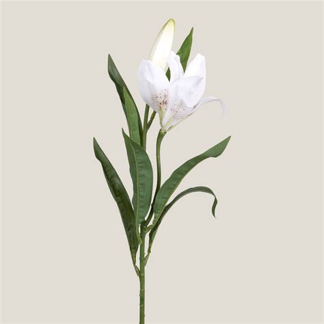 Buy White Asiatic Lily Faux Flower Online – Address Home
