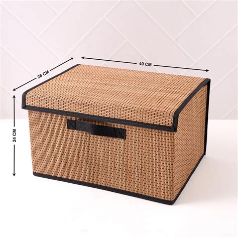 Buy Wilton Macy Bamboo Foldable Storage Basket with Lid from Home ...