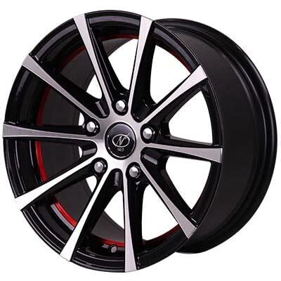 NEO WHEELS Exotic 15" X 7" Black Machined Under Cut Red Finish Alloy ...