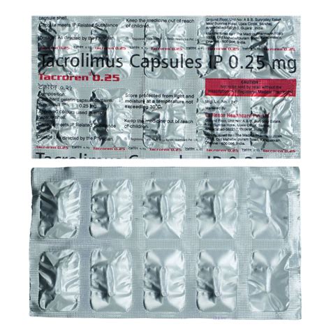 Tacroren 0.25 Capsule | Uses, Side Effects, Price | Apollo Pharmacy
