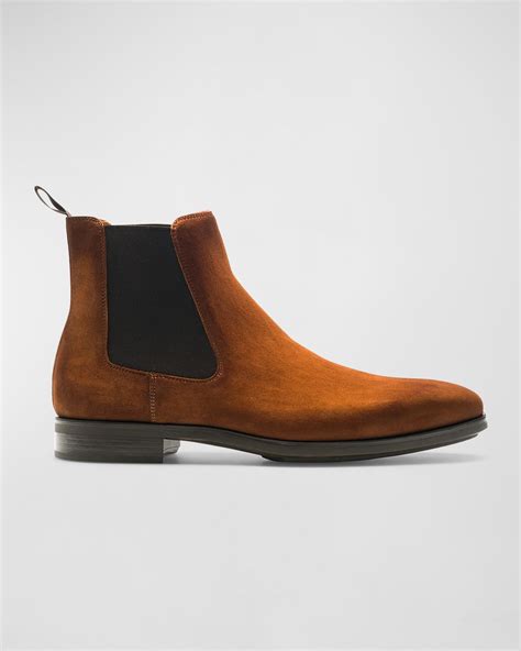 Paul Stuart Men's Suede Chelsea Boots | Neiman Marcus