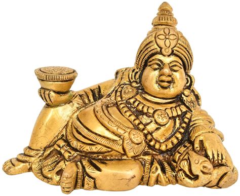 Buy Exotic India Lord Kubera - Brass Statue Online at Low Prices in ...