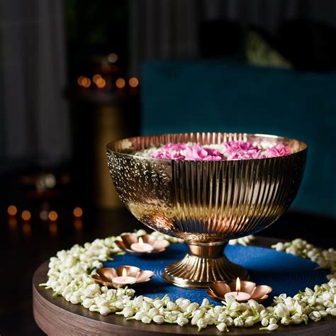 Big Textured Metal Urli – Samskara Home