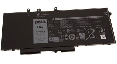 DELL Latitude 5480 / 5580 / 5280 4-Cell 68Wh Laptop Battery - GJKNX 4 ...