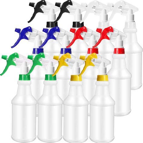 Amazon.com: Eccliy 12 Pcs 16 Oz Plastic Spray Bottle, Adjustable Empty ...