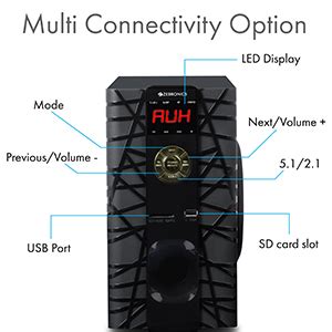 Zebronics ZEB-BT6590RUCF Wireless Bluetooth Multimedia Speaker With ...