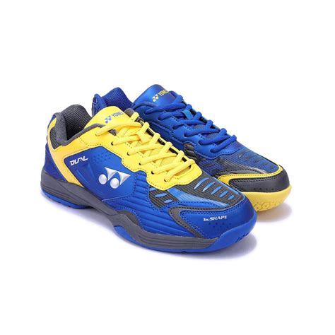 Buy now Yonex Men's Dual Badminton Shoes - Gun Metal/Cobalt – InstaSport