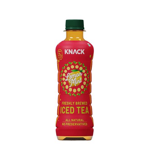 Knack Lemon Mint Iced Tea (PET Bottles) 300ml Pack of 12 – Knack Beverages