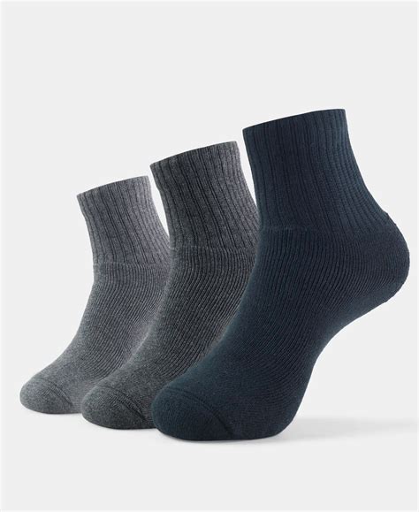 Buy Compact Cotton Terry Ankle Length Socks With StayFresh Treatment ...