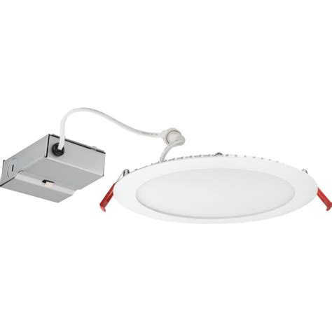 Lithonia Lighting Wafer Matte White 8-in 1850-Lumen Switchable Round ...