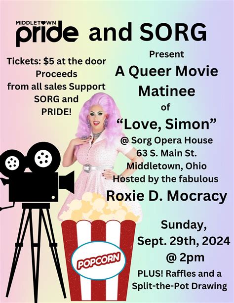 PRIDE and SORG Present: A Queer Movie Matinee: "Love, Simon", Sorg ...