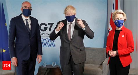 UK PM Boris Johnson meets with EU leaders amid Brexit spat - Times of India