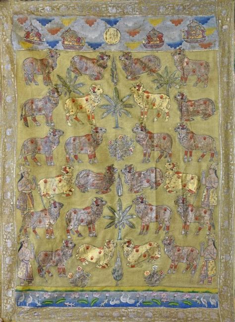 "Pichwai 30": Yellow Orange Pichwai Traditional_Art by Pichwai Art ...