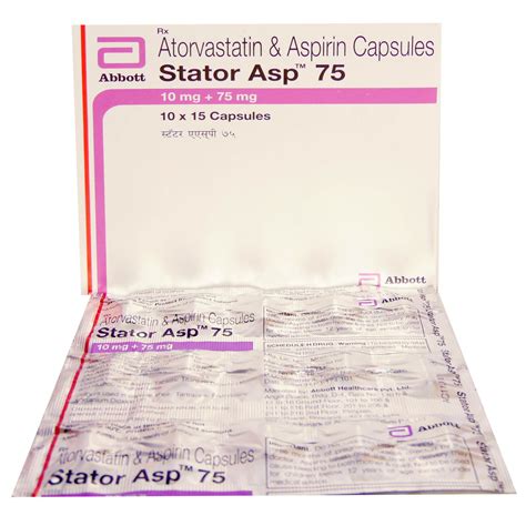 Stator Asp 75 Capsule | Uses, Side Effects, Price | Apollo Pharmacy