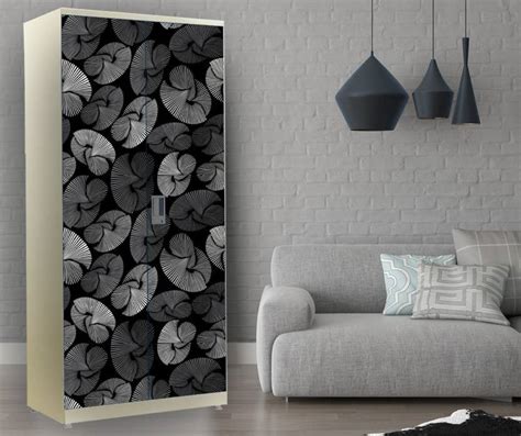 Luxury 213.36 cm Almirah Sticker Extra Large Floral Design for Almirah ...