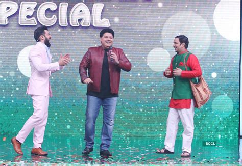Sajid Khan, Geeta Kapoor and Shilpa Shetty strike a pose on the sets of ...