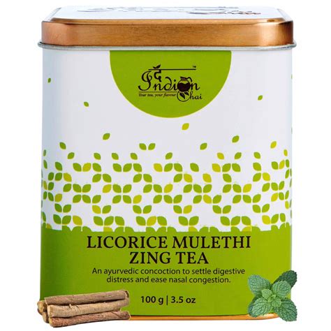 The Indian Chai - Licorice Mulethi Zing Tea 100g | Ayurvedic Herbal Tea ...