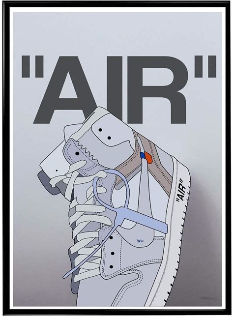 Rob\'sTees Custom White Air Sneaker Poster, Hype Pop Art Wall India | Ubuy