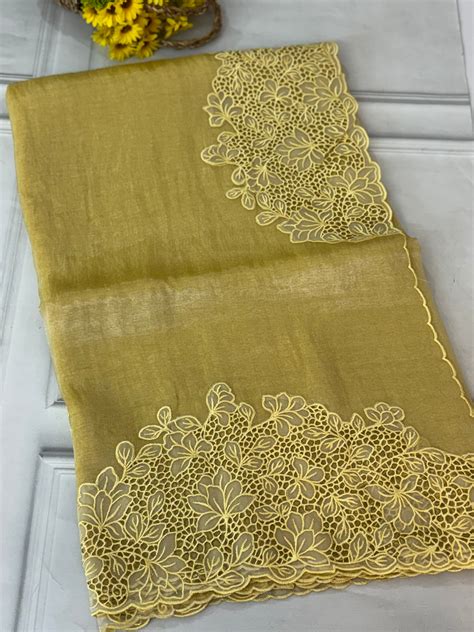 Cutwork Tissue Organza saree MS14154 – Miriyam.Store