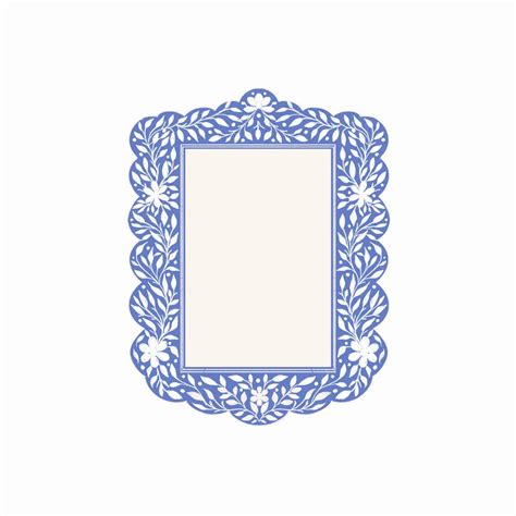 Blue Pottery Photo Frame