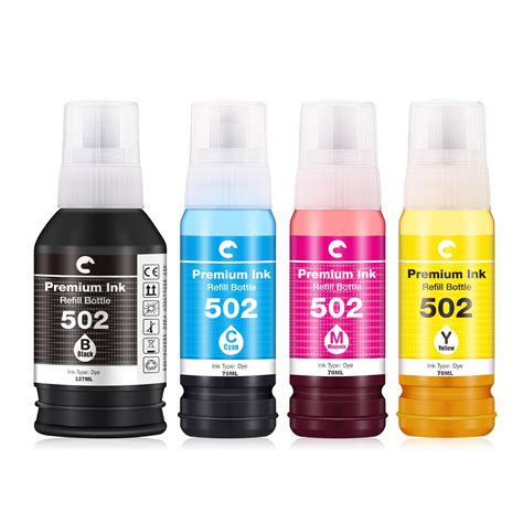 Hiipoo Refill Ink Bottle Replacement For T502 502 Ink Epson ...