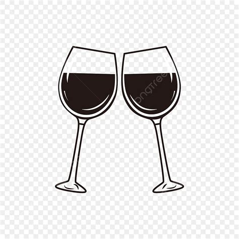 Wine Glasses Clipart Black And White at Christina Button blog