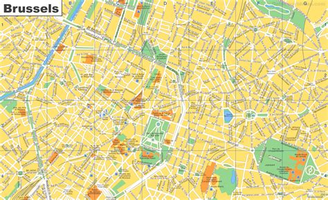 Printable Tourist Map Of Brussels