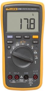 FLUKE 17B+ Digital Multimeter LCD Clamp AC DC Voltage Current AMP OHM ...