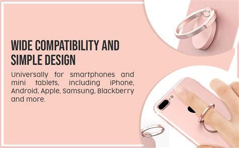 HASTHIP® Phone Ring Holder 2pack/Cell Phone Mount Stand, Metal Finger ...