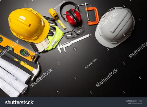 Work Safety Construction Site Protective Equipment Stock Photo ...