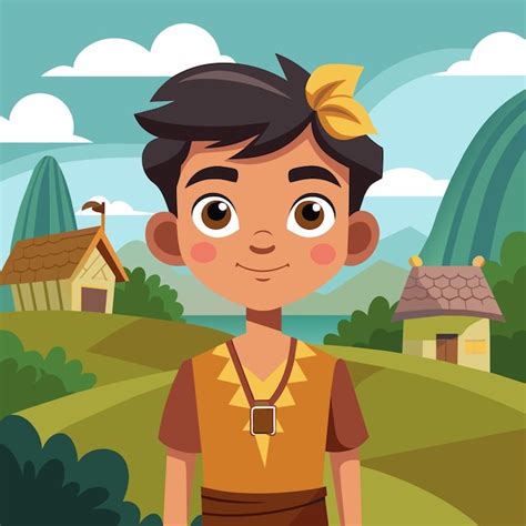 Cowboy steht vor seinem Bauernhaus und zeichnet mit der Hand ...