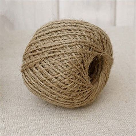 1Roll Twisted Burlap Jute Hessian Burlap Thread String Hemp Cord Twine ...