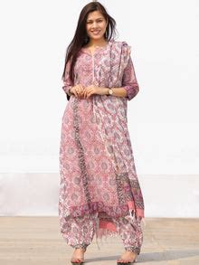 Nayab Ameera - Set of Kurta Salwar Pants & Dupatta - KS65A2526D – InduBindu