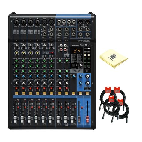 Yamaha MG12XU 12 Channel Analog Mixer with 6 Microphone Preamps, 4 ...