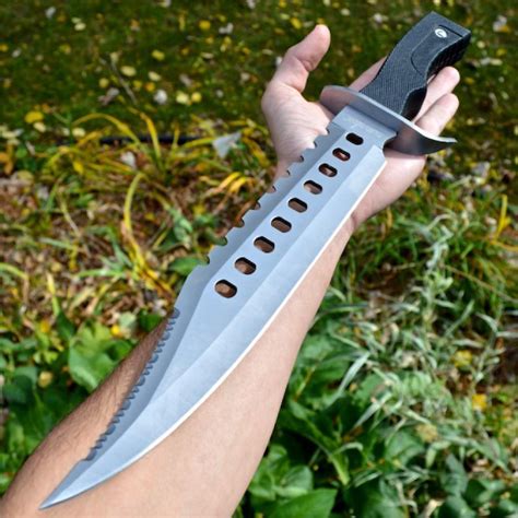 Amazon.com: NEW! 17" Tactical Hunting Rambo Full Tang Fixed Blade Knife ...