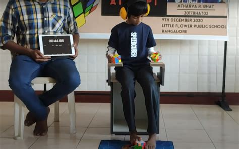 Atharva R Bhat, Bangalore Boy Who Solved Three Rubiks Cube and Set New ...