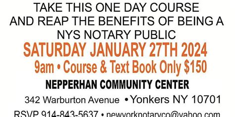 New York Notary Master Class, 342 Warburton Ave, Yonkers, NY 10701, 27 ...