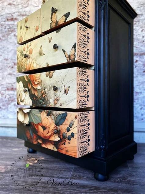 Large Floral Decoupage Paper, Furniture DIY Craft, Mint by Michelle ...