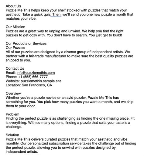 Writing the Ultimate One-Pager About Your Business: 8 Examples and How ...