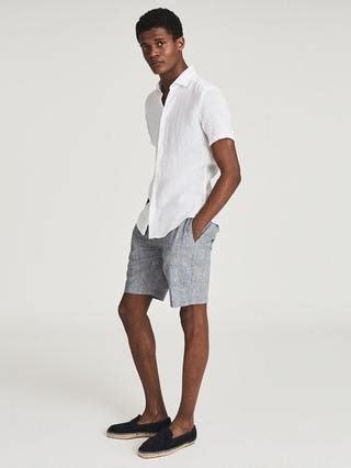 Reiss Holiday Linen Slim Fit Shirt