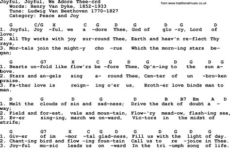 Top 500 Hymn: Joyful, Joyful, We Adore Thee - lyrics, chords and PDF