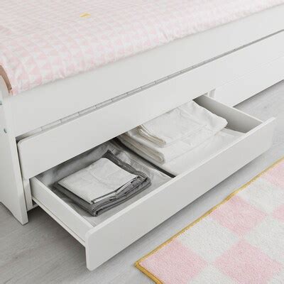 SLÄKT underbed with storage, white, 90x200 cm (353/8x783/4") - IKEA