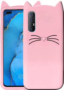 ELEF Back Cover for OPPO Reno 3 Pro Ear Kitty Case 3D Cute Mustache ...