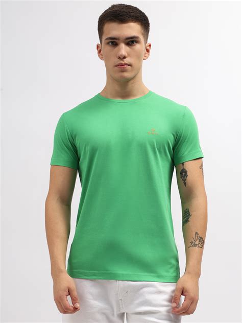 Shop Gant Green Contrast Logo Regular Fit T-Shirt Online – Iconic India