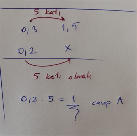 5. 0,3 1,5 0,2 X orantısında x kaçtır? A) 1 B) 1,5 C) 2 D) 2 - Eodev.com
