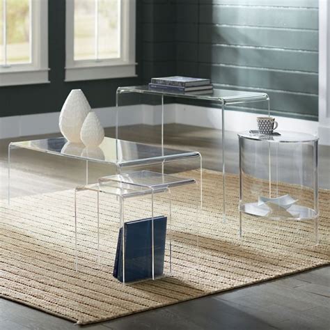 Chamonix Acrylic Tall Console Table | Grandin Road